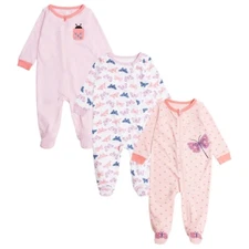 NEW Koala Baby 3 PACK Coveralls - Butterfly Theme - 3 months, FREE SHIPPING