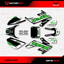 Black & Gren Shift Racing Graphics kit Fits 04-12 Honda Crf50 CRF 50 Decal 