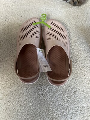 Crocs Literide 360 Clog 206708-6VW slides, Pink Clay/white. mens 8 womens 10