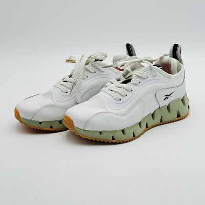 Reebok Womens Zig Dynamica Running Shoes White/Green 30106WWKV Sz NEW  READ