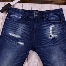 NEW CULT OF INDIVIDUALITY Punk Super Skinny JEANS Size 40x32 Measurement 39.5x31