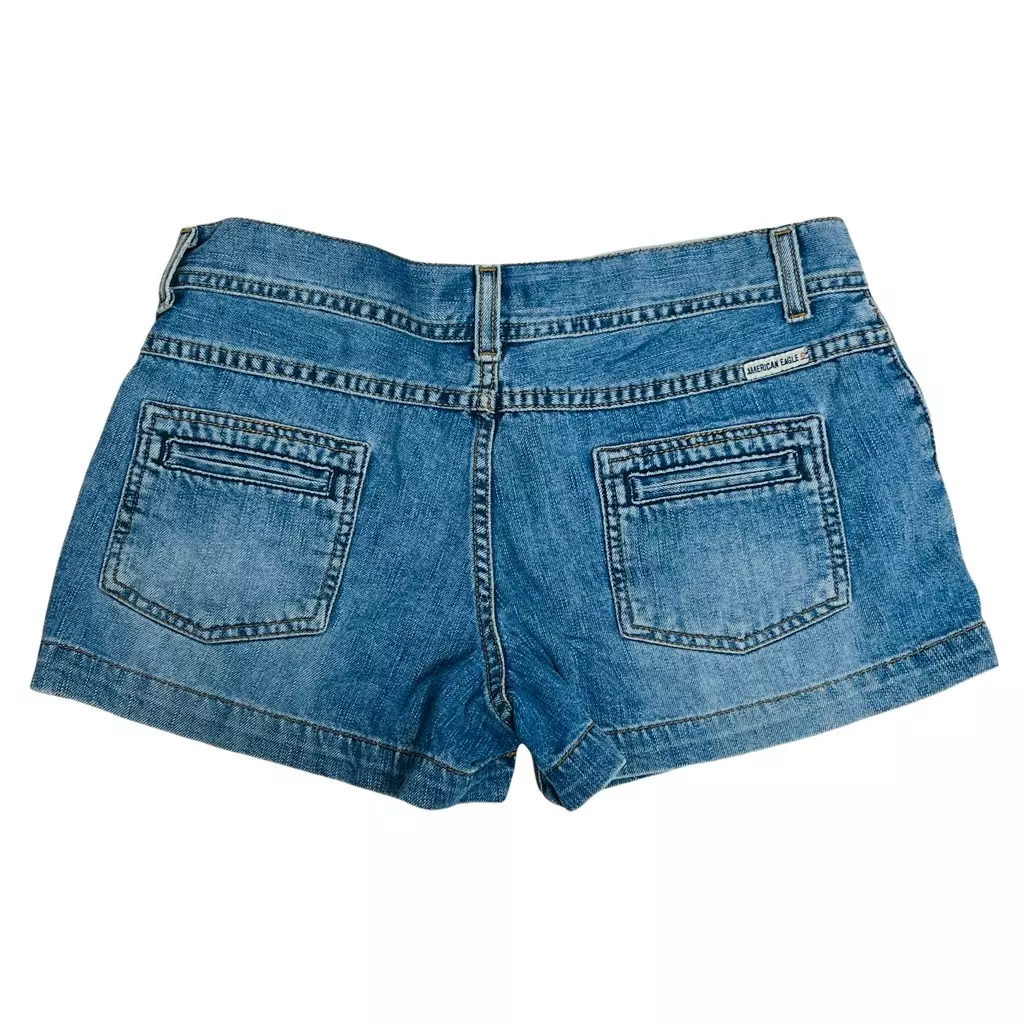 American Eagle Outfitters Womens Jean Shorts Blue Button Fly