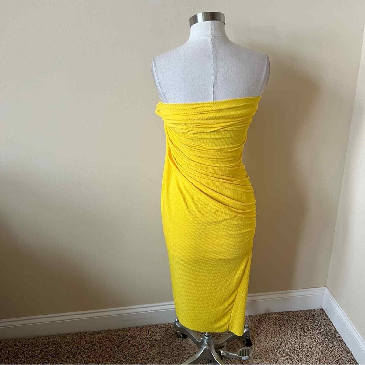 のん New! Baobab Galo Twist Wrap Dress Skirt Yellow Size L NWOT 17388