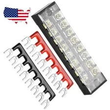 1 Set 600V 25A 8 Position Dual Row Wire Barrier Terminal Block Connector Strip