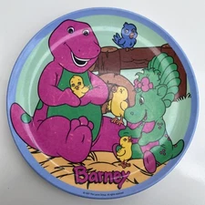 1997 The Lyons Group Barney The Dinosaur Kids Plastic Plate Zak Designs