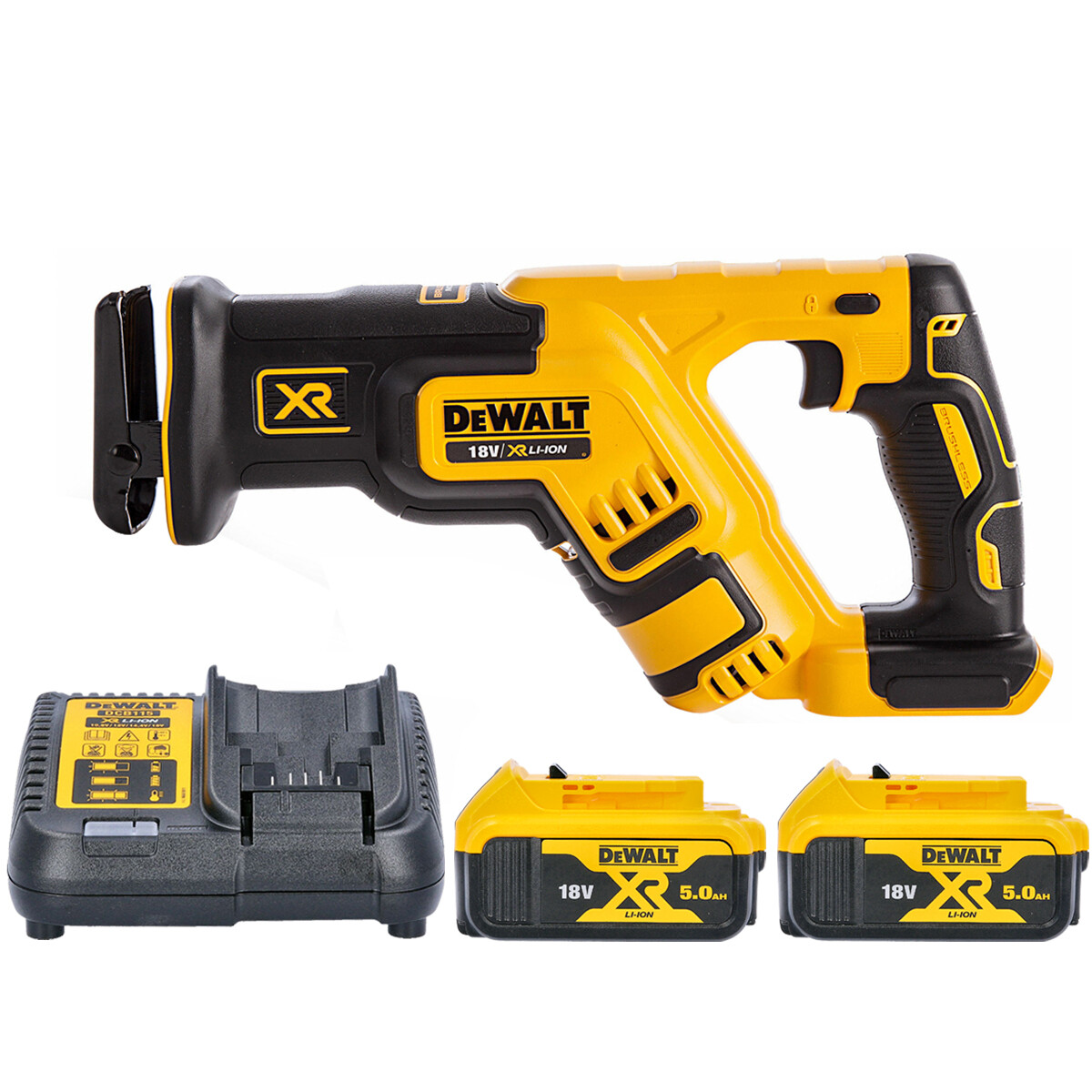 DeWalt DCS367 18V Compact Brushless Reciprocating Saw With 2 x 5.0Ah Batterie...