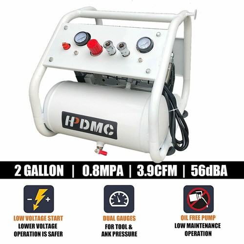 Oil-Less Portable 110V Electric Air Compressor 125 PSI 2 Gallon Tank 4 cfm - Picture 4 of 10