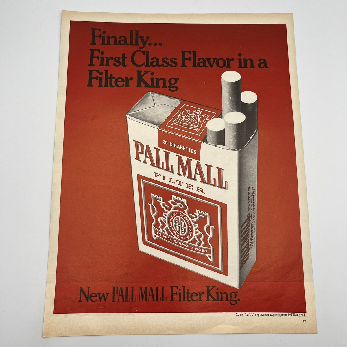 1st class cigarettes First PALL MALL Filter King Cigarettes