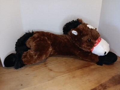 Dan Dee Collectors Choice Horse Pony Big Large Brown Plush Stuffed Floppy 29''
