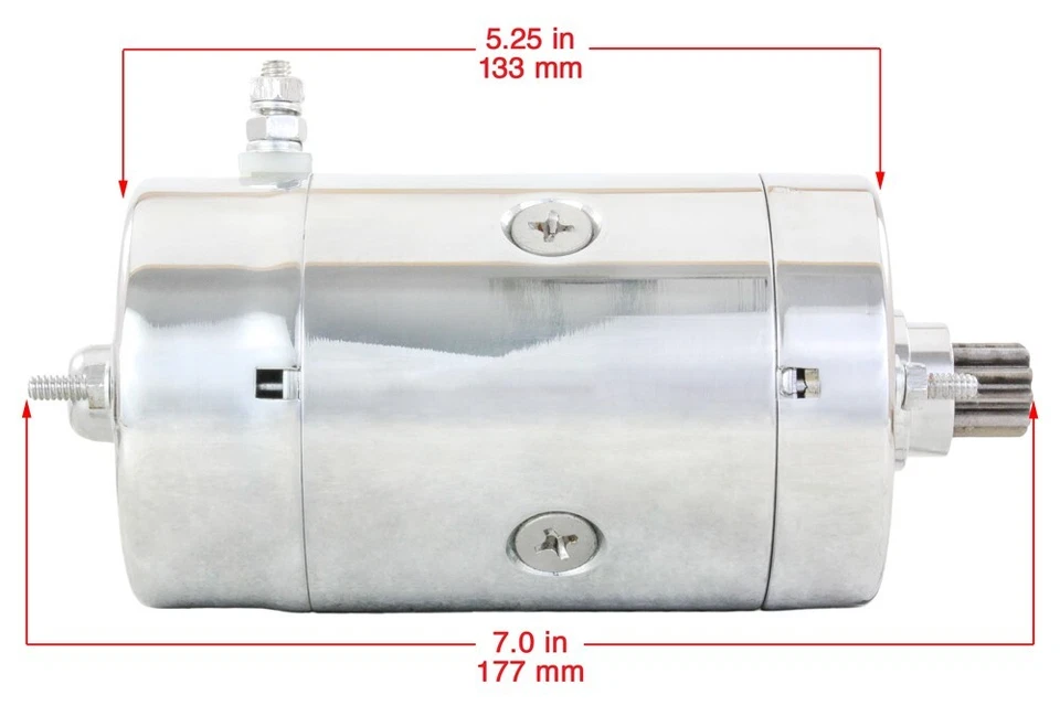 全新 CHROME STARTER & SOLENOID FITS HARLEY DAVIDSON SUPER GLIDE II FXR 1982 - 1985 — 第 3/4 张图片