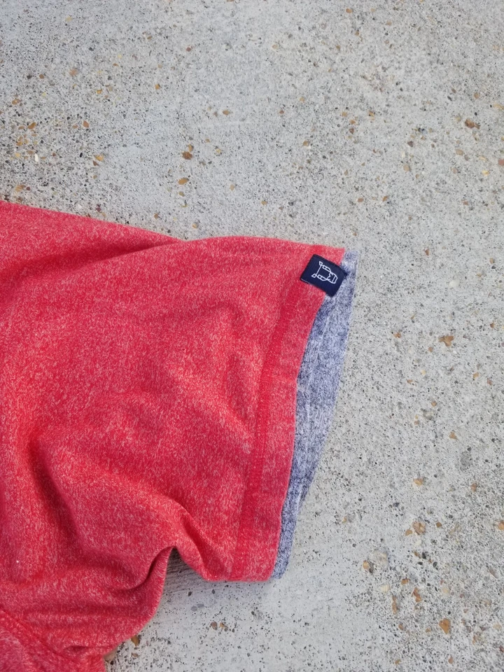 Quilted Giraffe V Neck Hoodie T Shirt Red Size 5X - Image 3 of 4