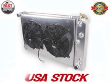 4rows Aluminum Radiator Shroud Fan For 75-87 Pontiac Grand Prix Phoenix Ventura