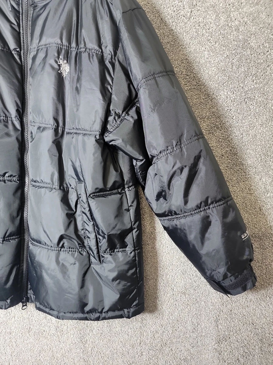 Mens black puffer jacket no hood sales