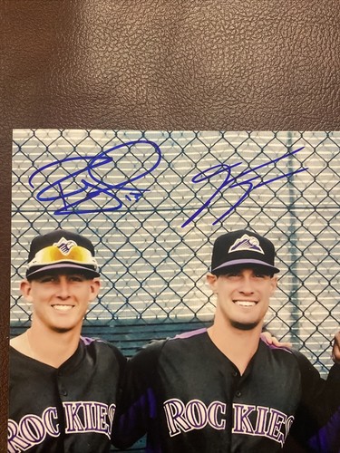 Ryan McMahon Raimel Tapia, David Dahl, Prime Signed 8x10 Photo Autograph Rockies - Picture 2 of 4