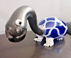 glass Crystal 14 Inch Long turtle figurine