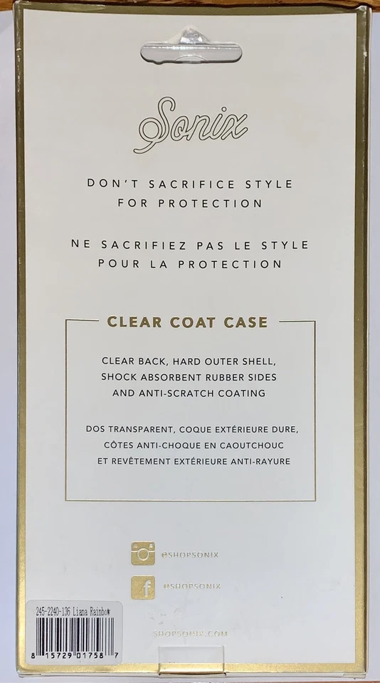 Sonix Clear Coat Case for Samsung Galaxy S7 ~Liana Rainbow Shiny Pineapples~ NEW - Image 2 of 2