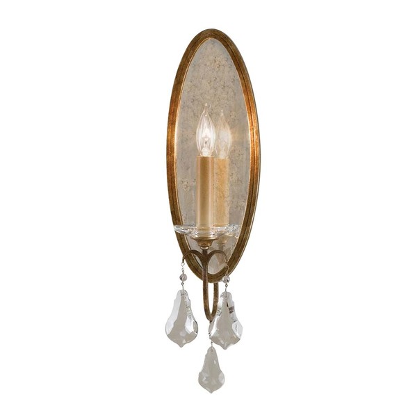 Wandlampe Leuchte Stahl Glas Bronze H 48,1 Cm Flurlampe Treppenlampe 3 Flammig-image