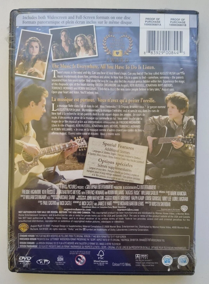 August Rush (DVD, 2007) - Image 2 of 2