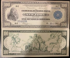 Reproduction Federal Reserve Banknote USA  $100 1918 Unissued See Description!!