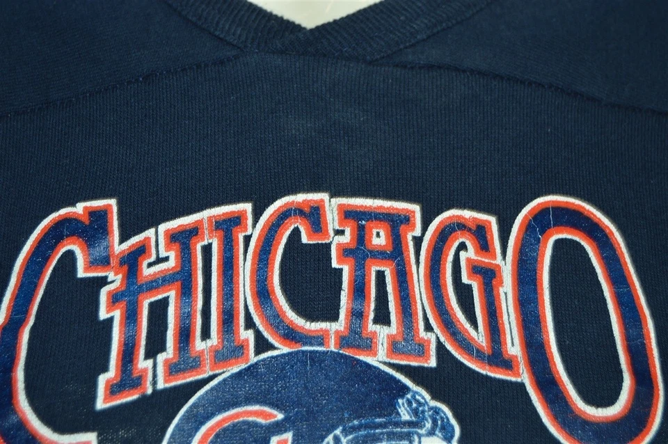 Винтажная футболка 80-х ЧИКАГО МЕДВЕДИ ШЛЕМ ЧЕМПИОН V-ОБРАЗНЫЙ ВЫРЕЗ ФУТБОЛ YM - Изображение 3 из 4