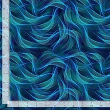 SEA-CD2857  DEEP  ABSTRACT DOTTY WAVES Timeless Durable cotton Fabric
