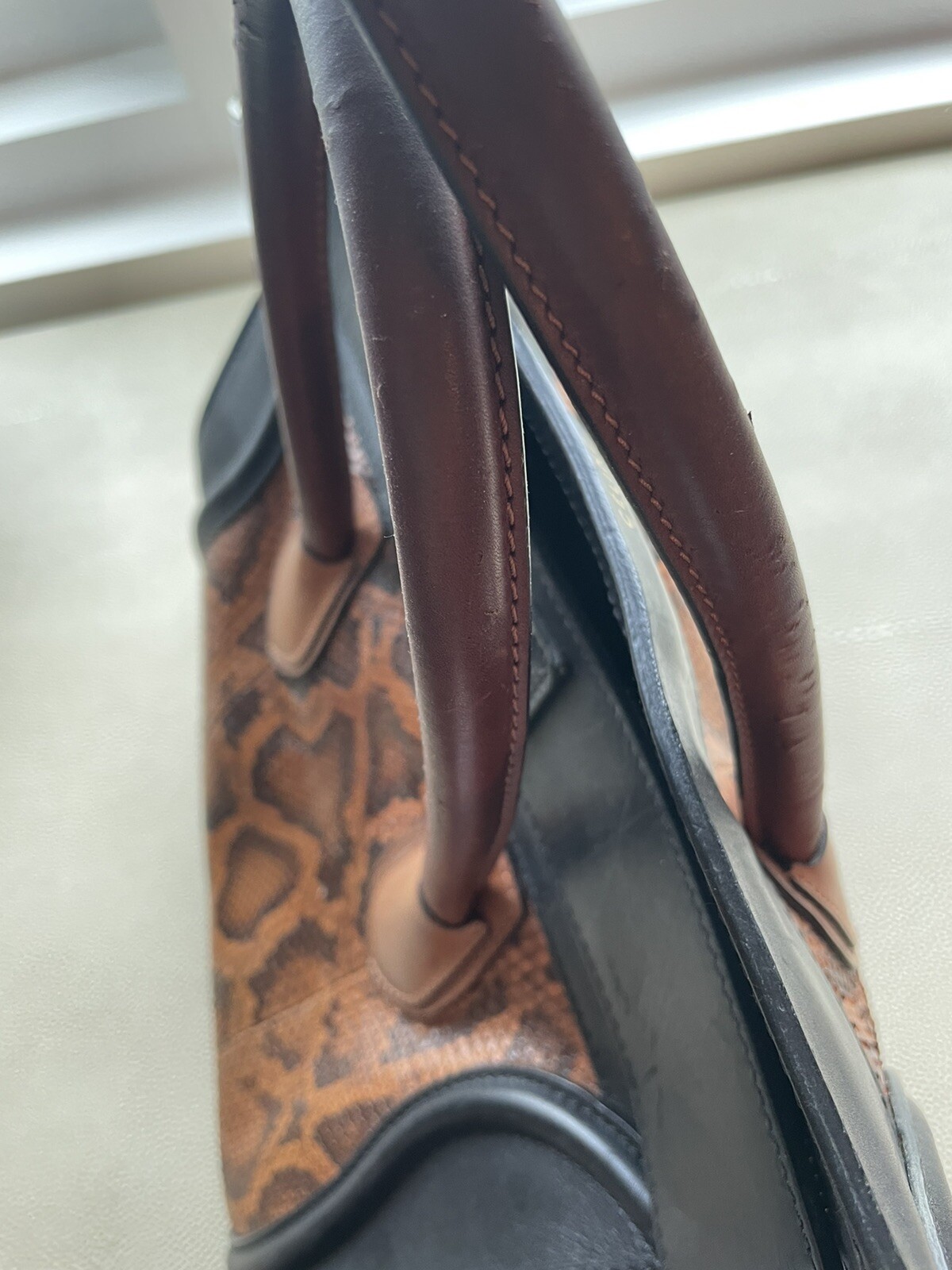 celine python luggage tote - image 12