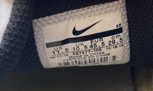 Nike Air Max LTD 3 Mens Running Shoes Size 11.5 White Black Cool Grey Sneakers - Picture 12 of 13