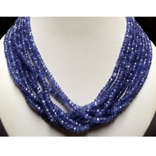 3-5mm Tanzanite Faceted Rondelle Beads, Tanzanite Rondelle Beads, Tanzanite