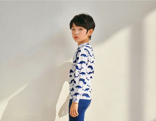 Boys Rash Guard long sleeve shirt & swimming pants (sold separately) Whale - Picture 9 of 9