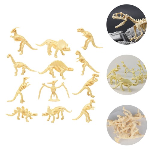 12 sztuk dinozaurów szkielet zabawka dziecko mini figurki dinozaurów