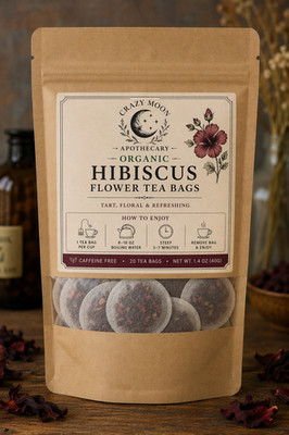 Organic Hibiscus Tea Bags - Caffeine Free Herbal Tea