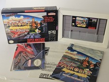 Aerobiz Supersonic Super Nintendo SNES Authentic CIB Complete w/ Poster + Manual