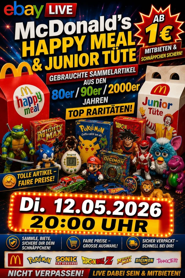 Mc Donald's Sammelartikel aus den 80er / 90er /  2000er Jahren Happy Meal..