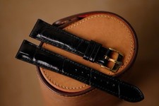 Cinturino nero fatto a mano per Rolex misura 20-16 (può cambiare misura)