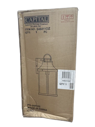 Capital Lighting Bradford 17 in. 1-Light Bronze Outdoor Wall Lantern Sconce - Picture 9 of 9