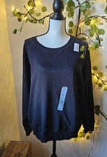Old Navy nwt black sweatshirt Crewneck top large long sleeve