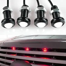 Grille Marker Light Kit Bolt-on Mount Fits Truck Or Suv Front Size Red Glow Grille Marker Light Kit Bolt-on Mount Fits Truck Or Suv Front Size Red Glow