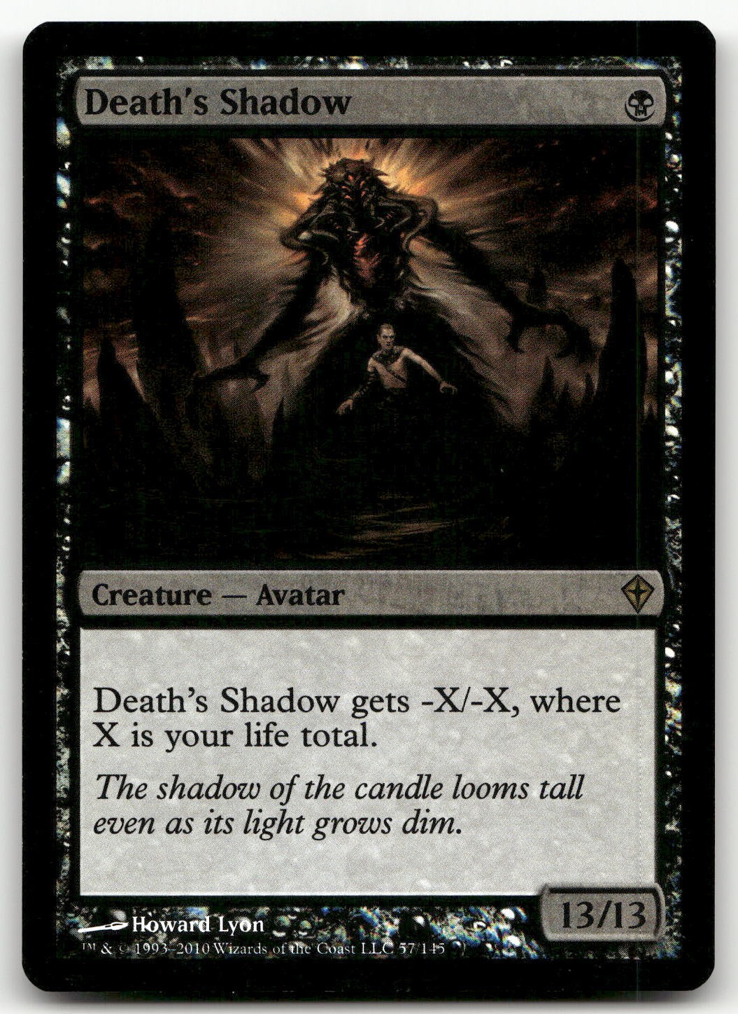Death's Shadow #57 (Foil) (LP) Worldwake WWK Magic MTG