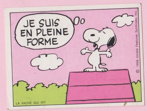 panini laughing cow snoopy i am in great shape sticker