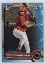 2022 Bowman Prospects Sky Blue Border 172/499 Braylin Minier #BP-93 18n6