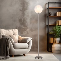Standlampe Stehleuchte Wohnzimmerlampe Kristalle Deckenfluter 1 Flammig Glas Led