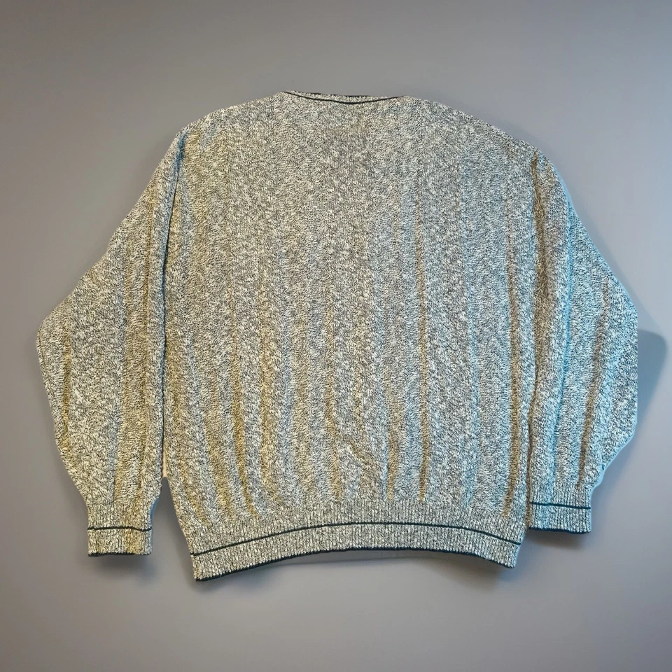 Suéter de Golf Cypress Links Para Hombre L EE. UU. Gris Tejido Pullover Años 90 Bolsa Bordada Foto 2 de 4