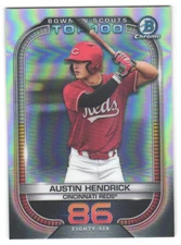 2021 Bowman Austin Hendrick #BTP-86 Chrome Bowman Scouts Top 100