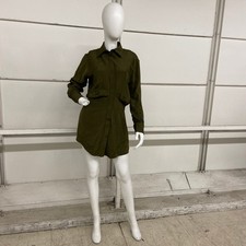 BRANDON MAXWELL Vera Shirt Dress Women's Size US 4 Olive