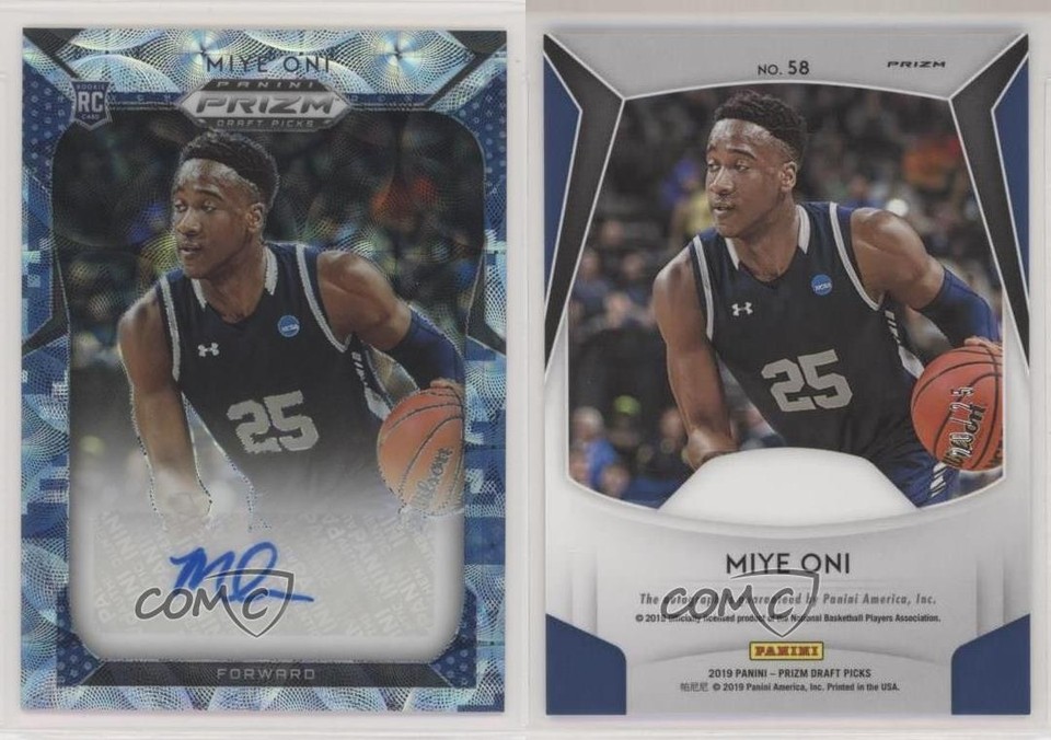 2019-20 Panini Prizm Draft Picks Camo 20/25 Miye Oni #58 Rookie Auto RC ...