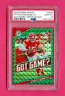 2020 Panini Mosaic PATRICK MAHOMES Got Game? #GG-16 Green Prizm SP PSA 10 GEM MT