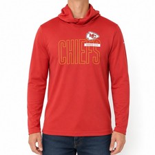 Nike Kansas City Chiefs Hoodie Mens XL Red Dri-Fit Long Sleeve Swoosh Logo
