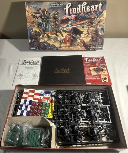 VTG Lionheart Board Game 1997 Parker Brothers Mostly Unpunched Complete
