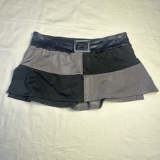 The Line Up Pro Cheer Dance NFL NBA NFL Black Grey Patchwork Audition Skirt SA