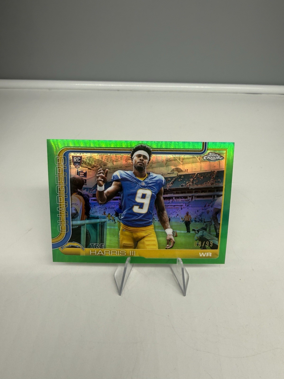 2025 Topps Chrome Image Variation Green #338 Tre Harris III RC Rookie /99 SP
